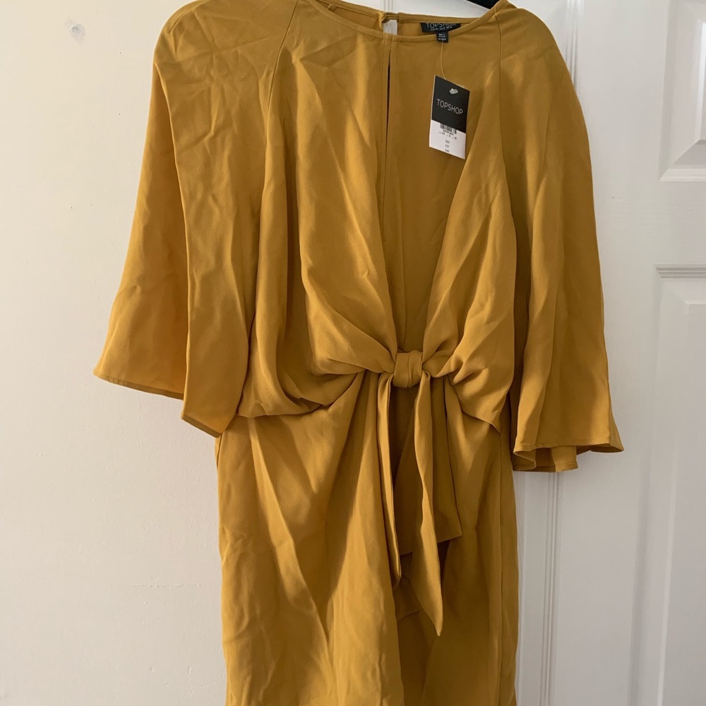 NEVER WORN Mustard Topshop dress